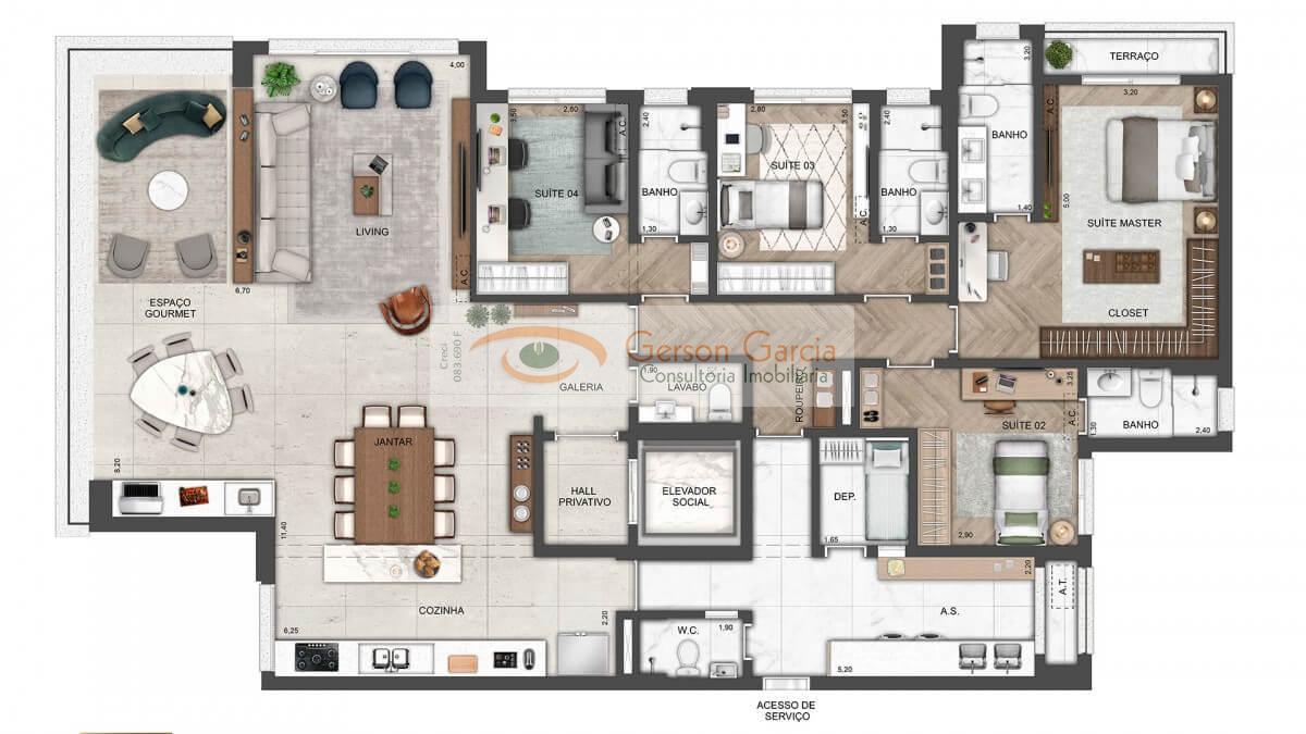 Apartamento, 4 quartos, 238 m² - Foto 19