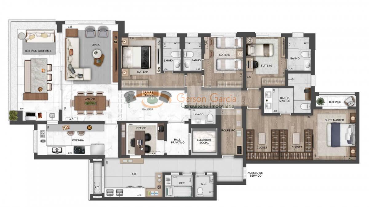 Apartamento, 4 quartos, 238 m² - Foto 22