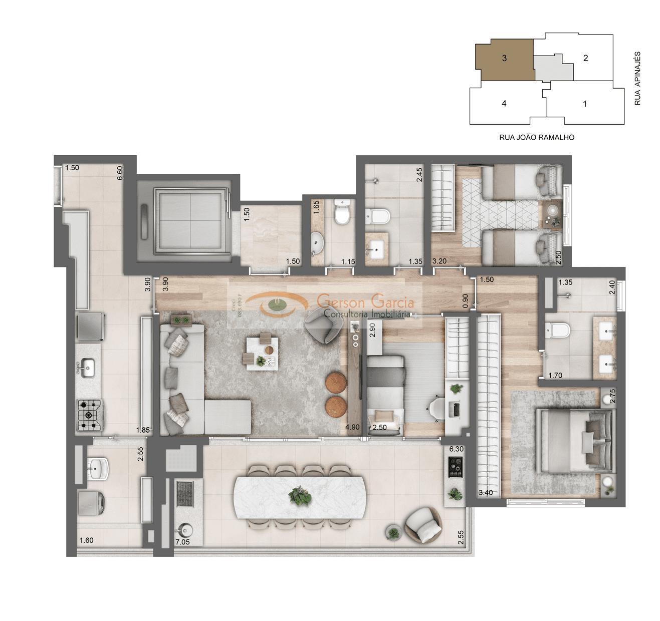 Apartamento, 3 quartos, 135 m² - Foto 34
